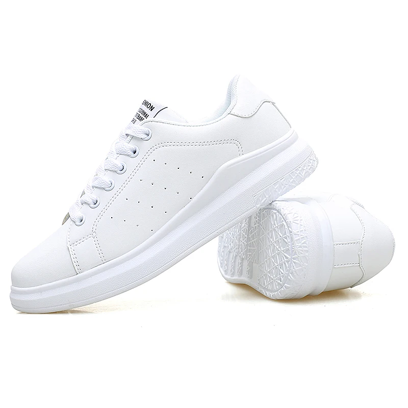 WOLF WHO 2021 Shoes Men Sneakers Casual Lace Up Breathable white male Flats Plus Size 35-46 Hombre Zapatos X-122 |