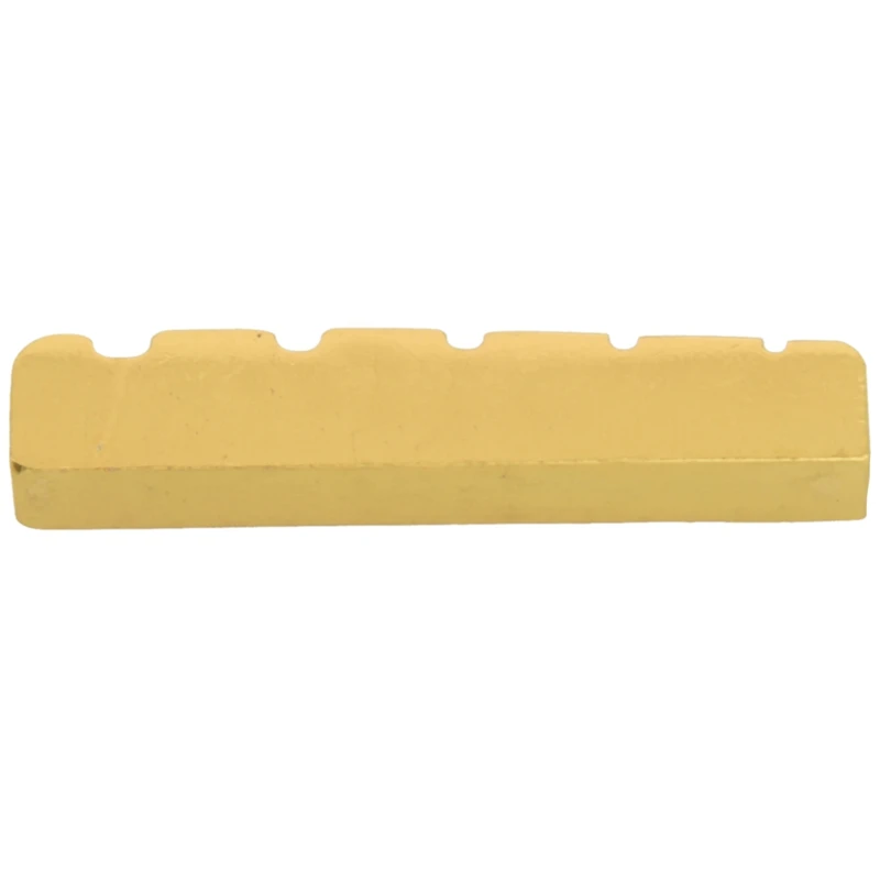 100 marke neue langlebig einfach zu installieren gitarre 5 string geschlitzte messing gold palted elektrische bass gitarre brücke mutter 45 268