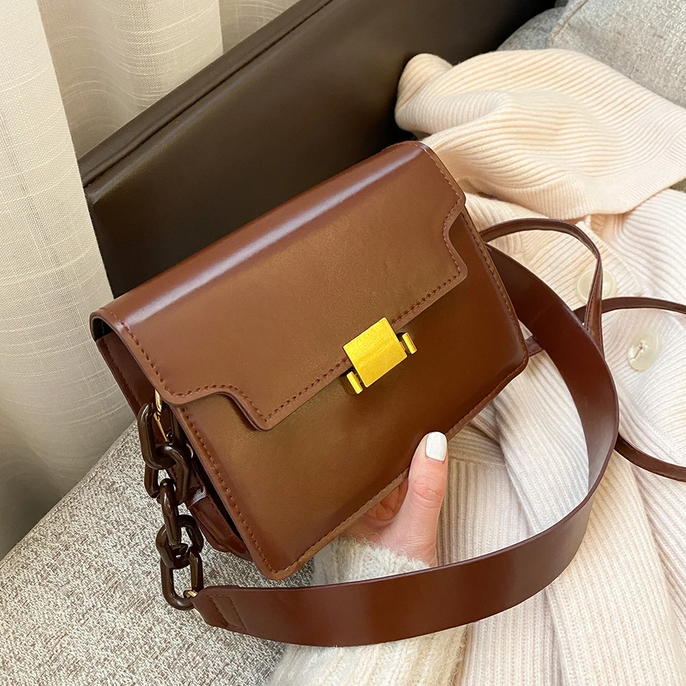 

Fashion Solid Color Purse Women Shoulder Messenger Totes PU Leather Casual Crossbody Bags Street Flap Satchels
