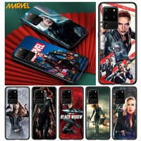 black widow marvel cool for samsung s20 fe ultra plus a91 a81 a71 a51 a41 a31 a21 a11 a72 a52 a12 soft black phone case