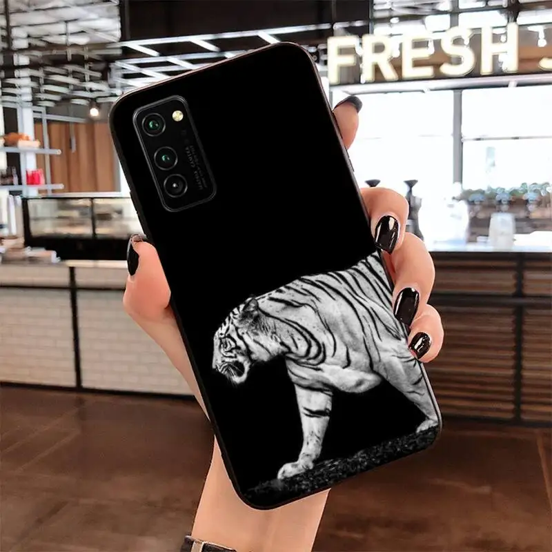 Чехол для телефона с изображением белого тигра животного Samsung S20 plus Ultra S6 S7 edge S8 S9 S10