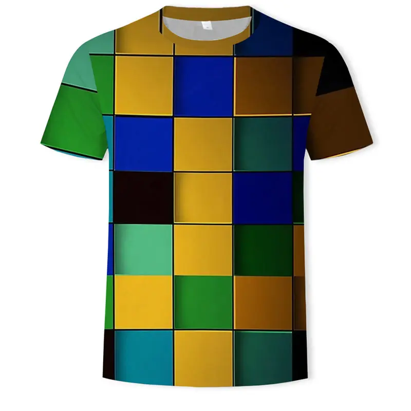 Крутая интересная футболка с 3D-принтом животных мужской летний топ коротким