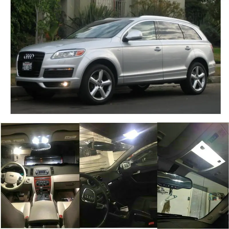 Внутренние светодиодные лампы для 2007 Audi Q7 A3 Quattro A4 A6 A8 RS4 карта купольный