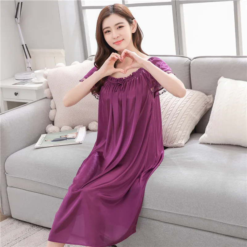 2020 Летняя женская пижама средней длины из вискозного волокна большого размера с