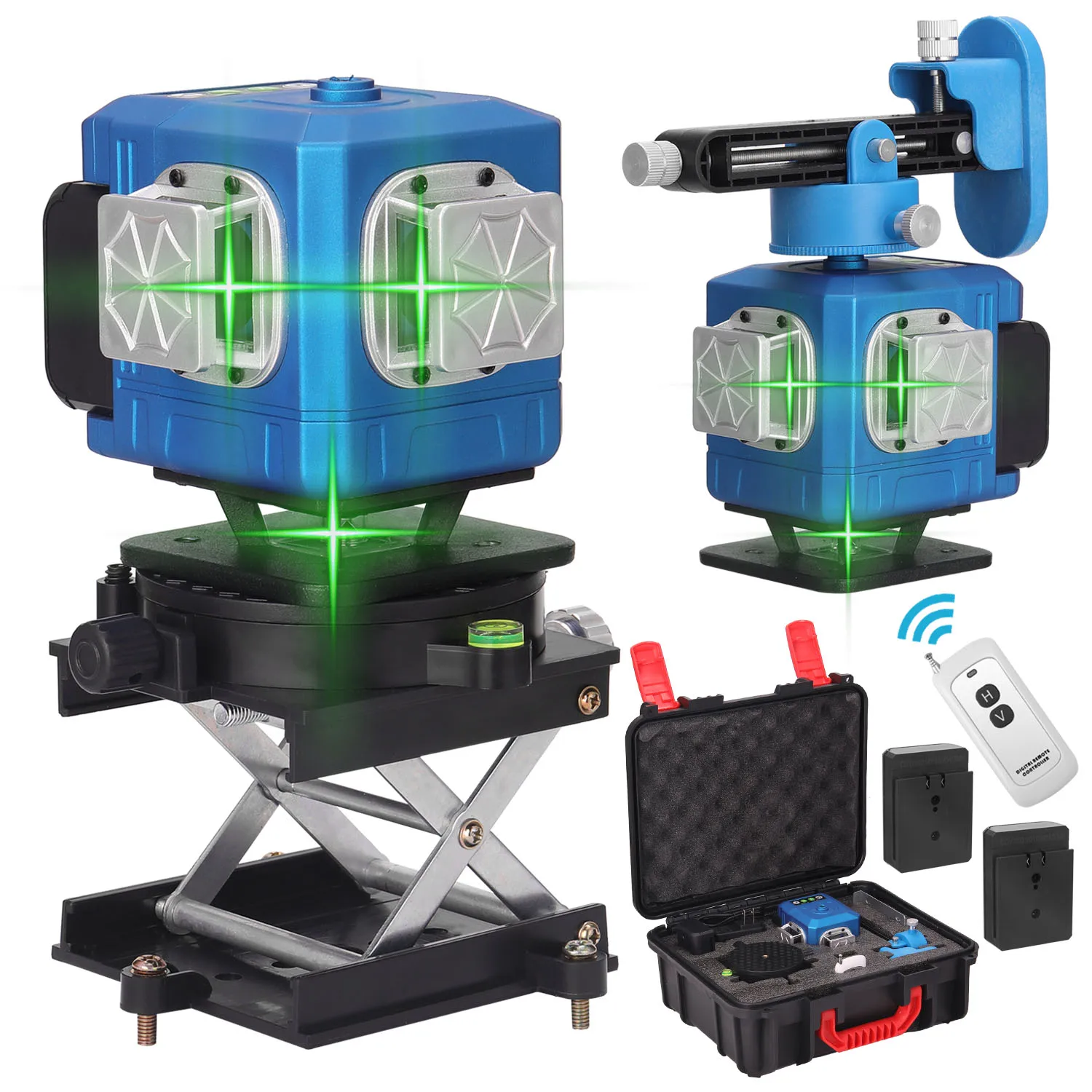 

Laser Level 12 Lines 3D Self-Leveling 360 Horizontal And Vertical Cross Lines Super Powerful Laser Level Green Beam Laser Level