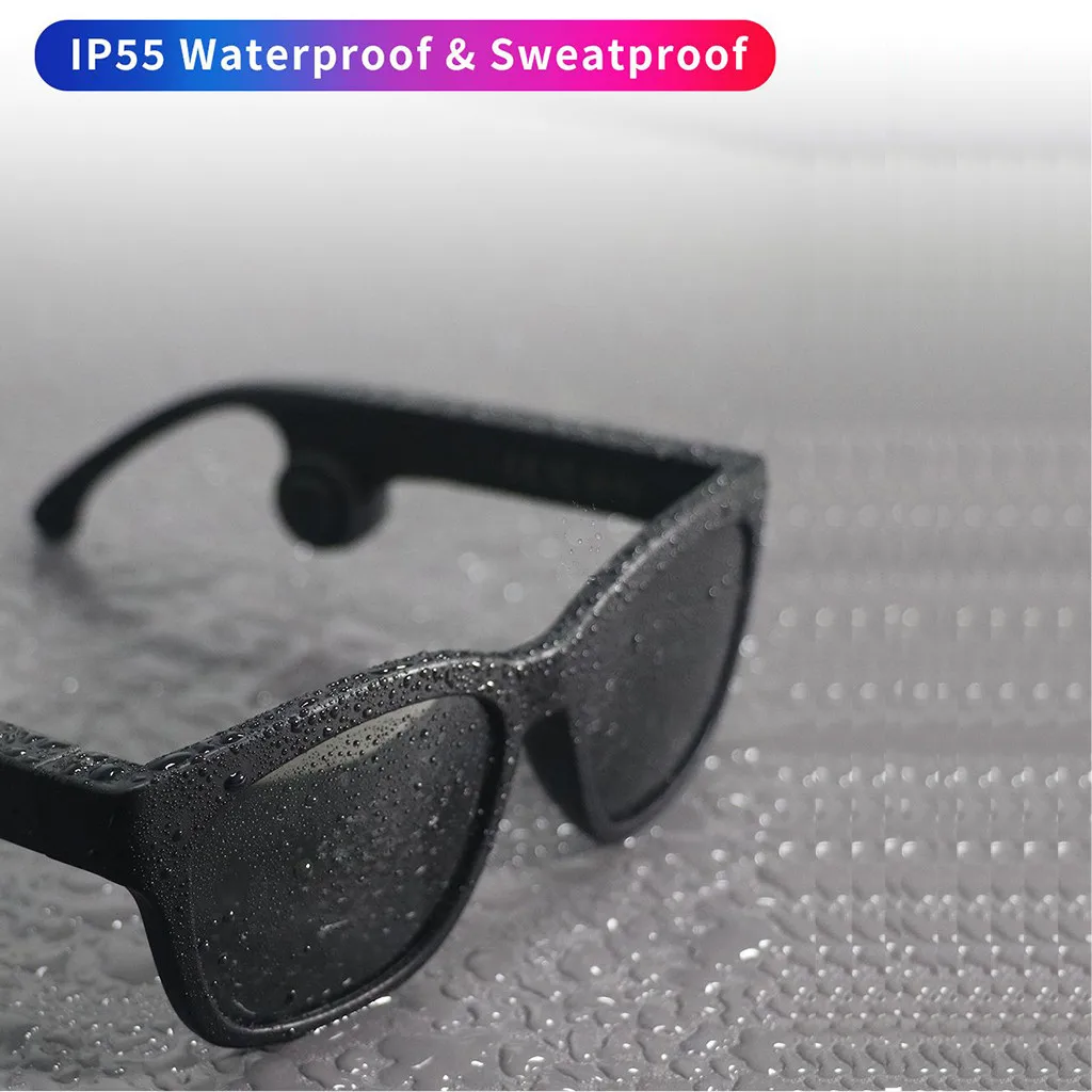 Мужские и женские умные очки BT 5 0 Квадратные Солнцезащитные Blueteeth с костной