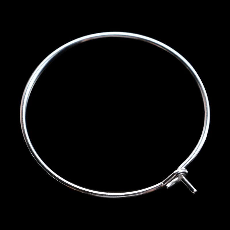 20-30mm 100pcs Champagne Wine Glasses Charm Rings Sliver Metal Earrings Wire Rings Hoops Gift Party Drink Wine Labeling Supplies