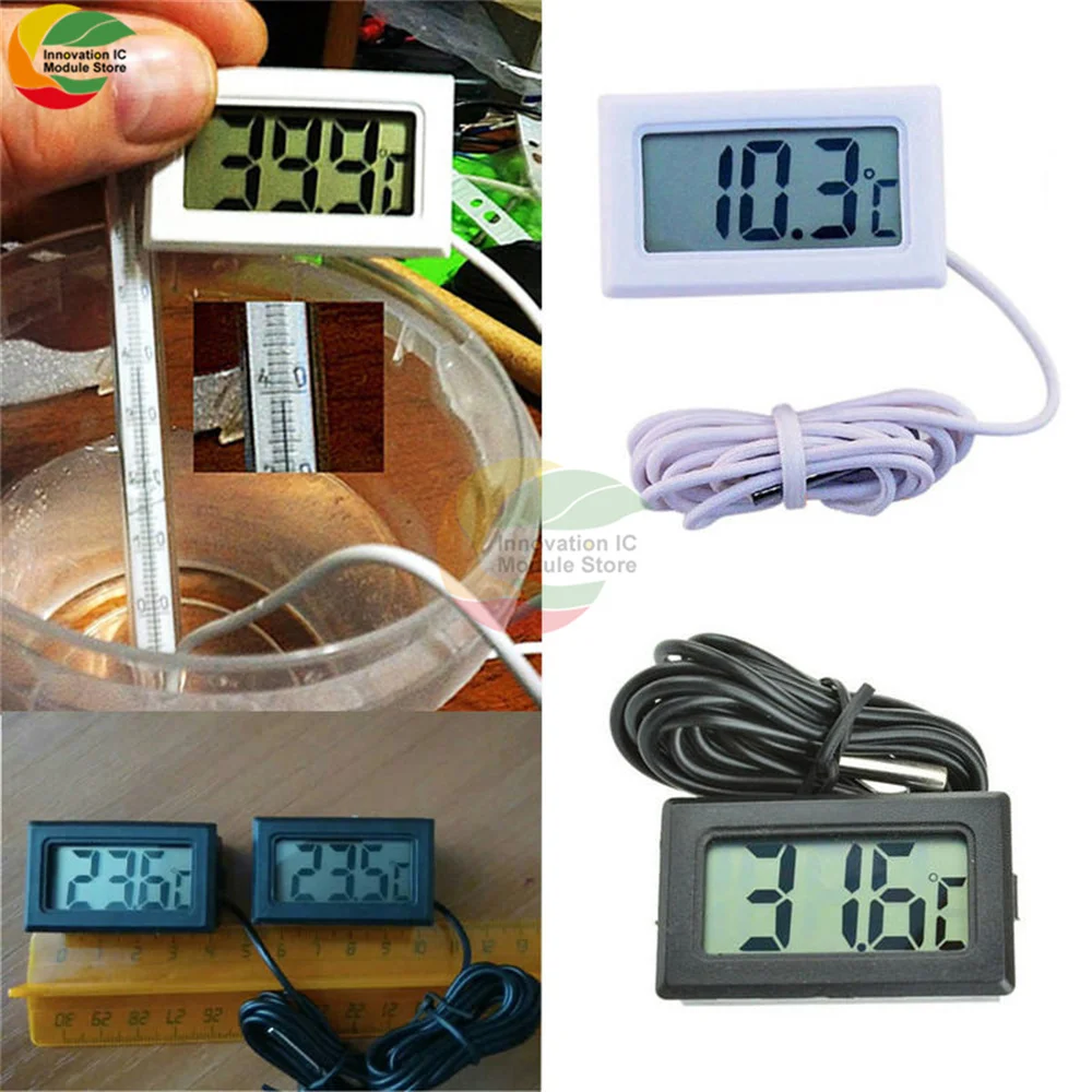 

Probe Sensor Fridge Freezer Thermometer Mini Digital LCD Thermometer Thermograph For Aquarium Refrigerator KitChen Bar Car Use