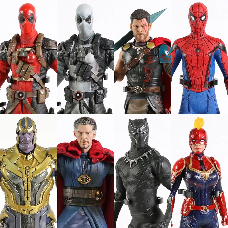 Сумасшедшие игрушки Дэдпул Тор Человек-паук танос доктор странная Черная