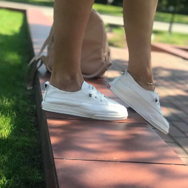 Кеды женские из ПУ кожи мягкие холщовые кроссовки лоферы удобная повседневная