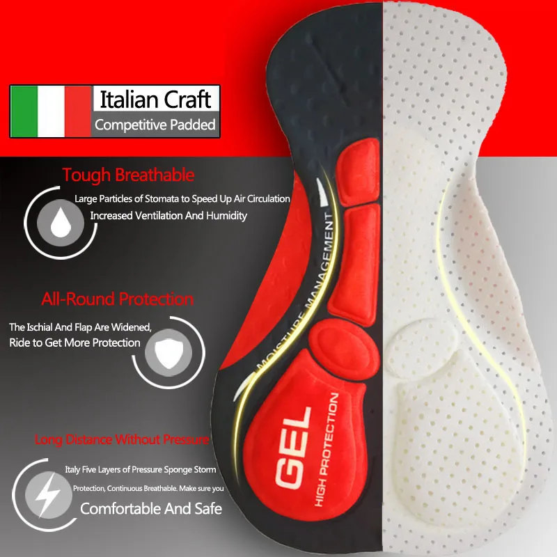 

New Upgrade Cycling Shorts Cycling for Men Underwear Pro 5D Gel Pad Shockproof Cycling Underpant Bicycle Shorts Bike Underwear