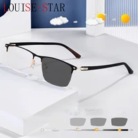new titanium alloy smart grey sunglasses reading glasses anti blue light leisure reading newspaper reading glasses diopter0400