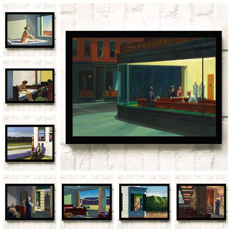 

Edward Hopper Best Wallpaper Canvas Painting Posters and Prints Modern Painting Wall Art Picture for Living Room Home Decoration