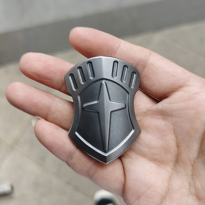 

Shield Shape PPB Magnet Cool And Fun Antistress Toy Stainless Steel Hand Spinner Adult EDC Push Brand Funny Gift, Fidget Toys