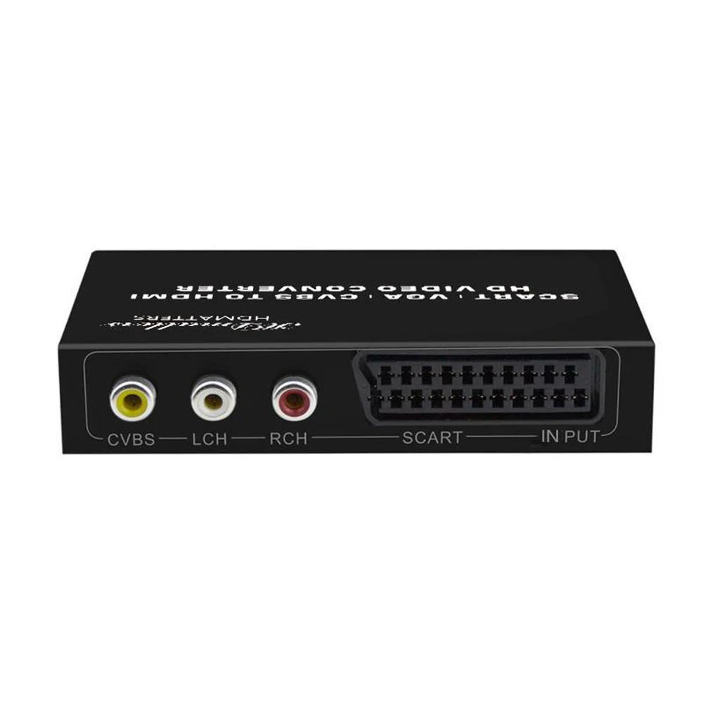 Композитный AV VGA RGB Scart к HDMI-совместимый конвертер скалер переключатель адаптер RCA