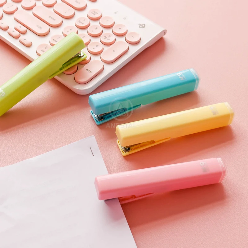 

M&G Cute Kawaii Pastel Color Mini Stapler 24/6 #10 staplers free staples Paper Binding Stapling Machine standard office school