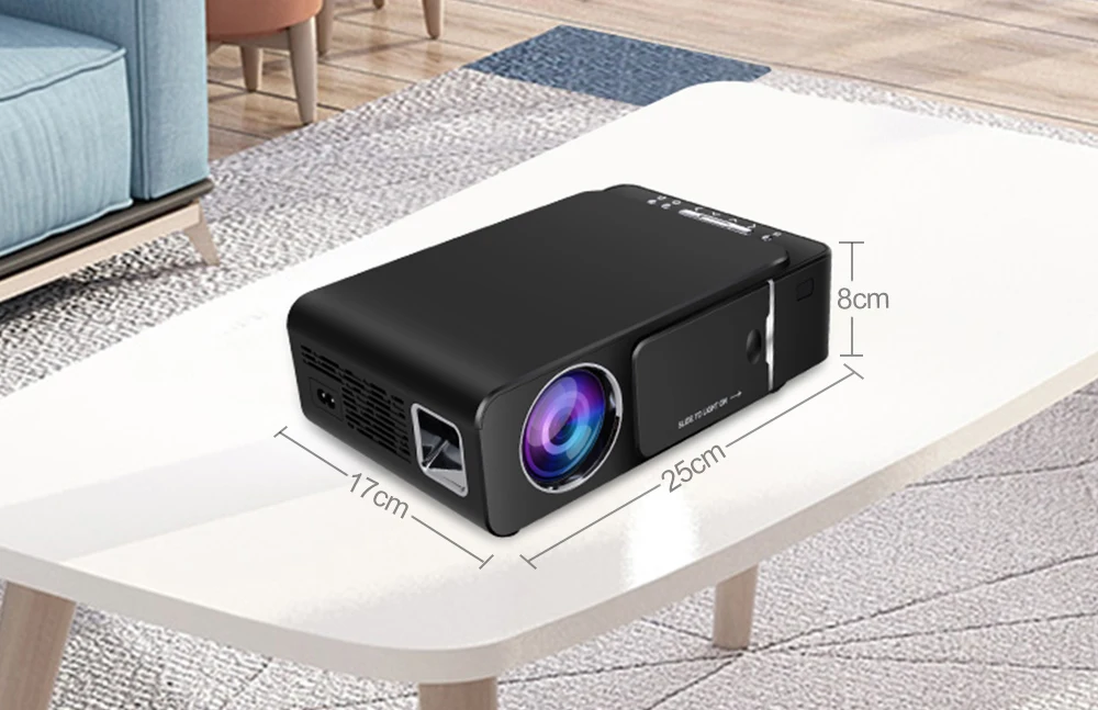 VIVICINE 1280x720p Портативный HD проектор, опция Android 7,1 HDMI USB 1080p домашний кинотеатр проектор wifi мини светодиодный проектор