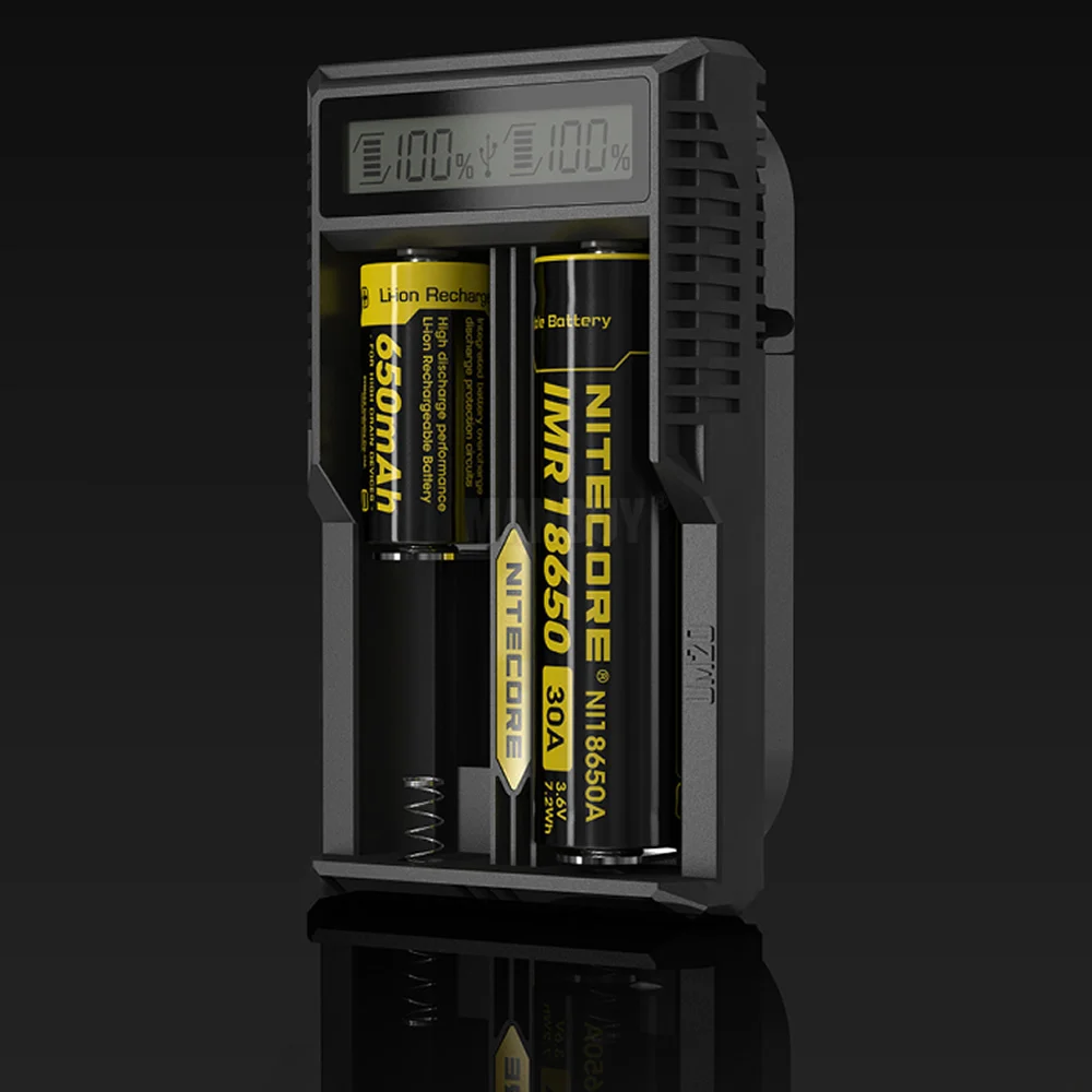 Оптовая продажа зарядное устройство Nitecore UM20 с 2 слотами умное USB ЖК дисплей литий
