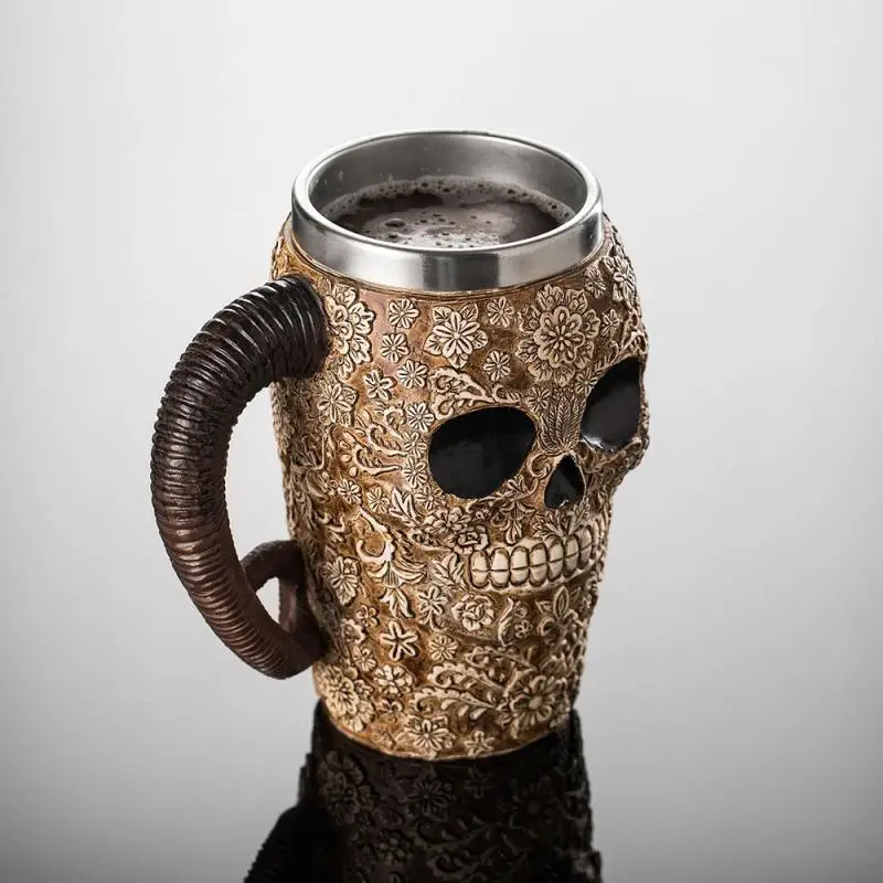

Coffee Cup Pattern Skull Claw Mug Multifunctional Personality Creative Home Beer Mug 3D Ghost Head Water Mug 2020 New Hot Sale