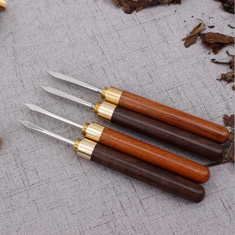 Регулируемый нож игольчатый резак с деревянной ручкой инструменты для чая