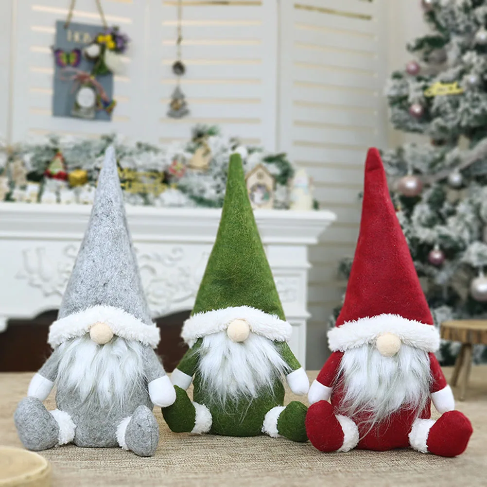 

1 шт. Рождественские куклы, декор для рождественской елки, Новогоднее украшение, олень, снеговик, Санта-Клаус, стоячая кукла, украшение на Рож...