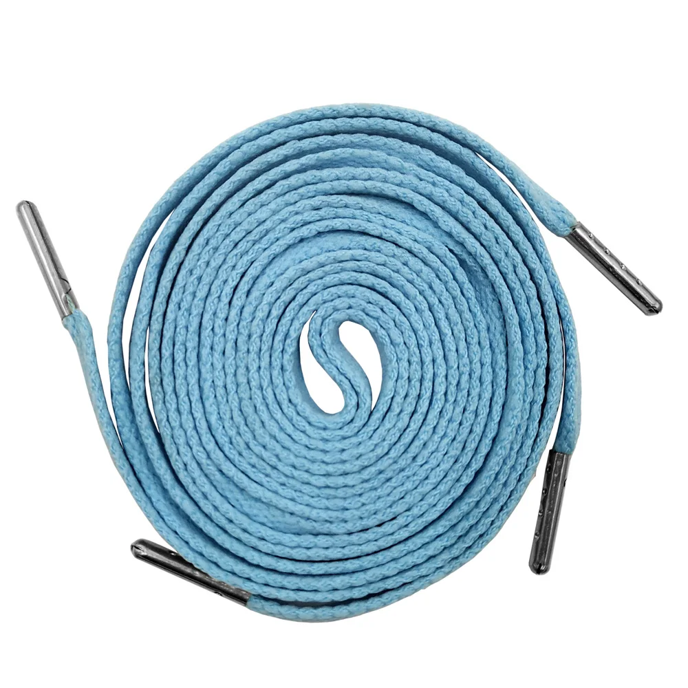 

1 Pair Flat Polyester Cotton Hand Custom Shoelaces with Silver Metal Tips Purple Shoelace Hiking Sneaker Shoe Laces Black 140cm