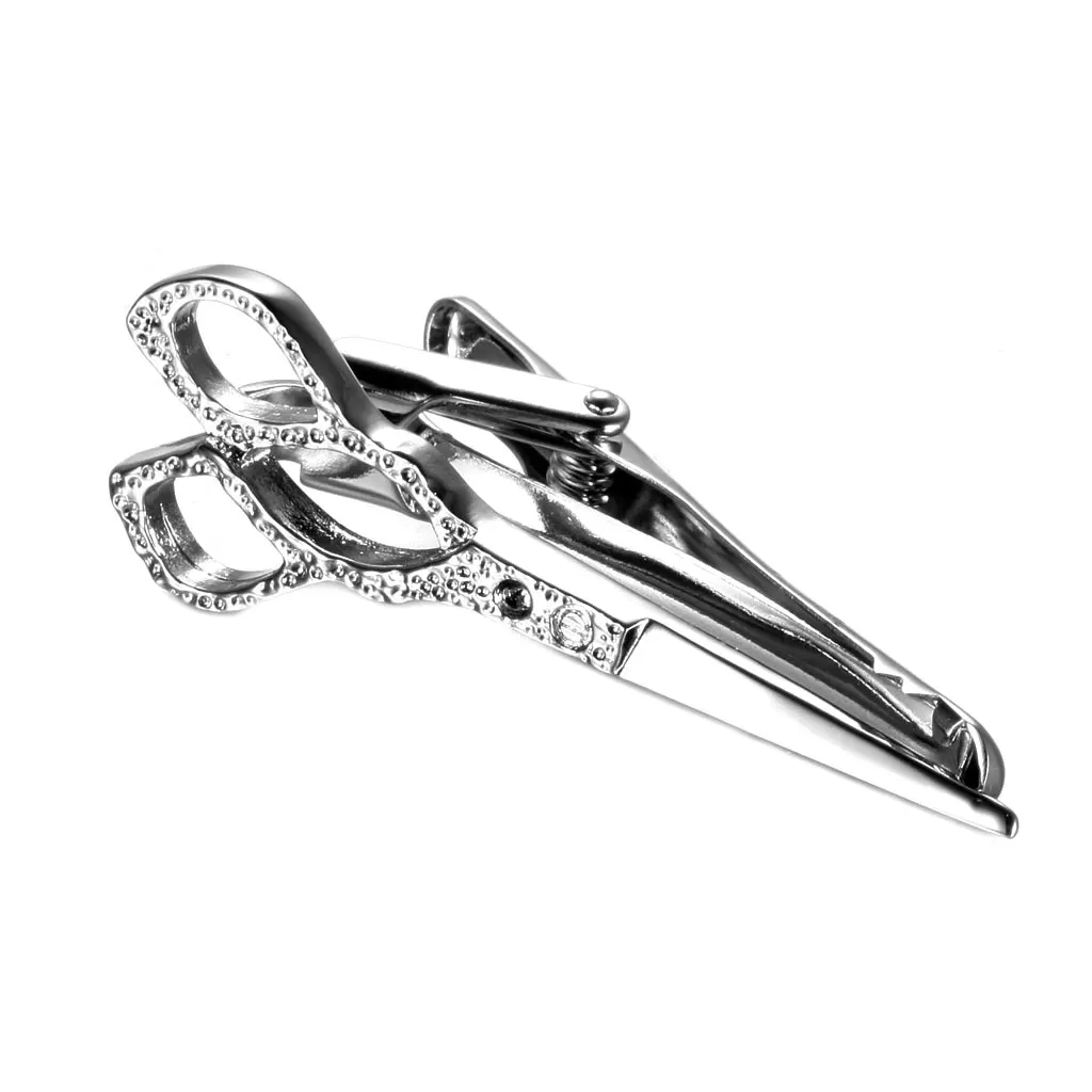 Металлический зажим для галстука в форме ножниц из латуни держатель застёжка