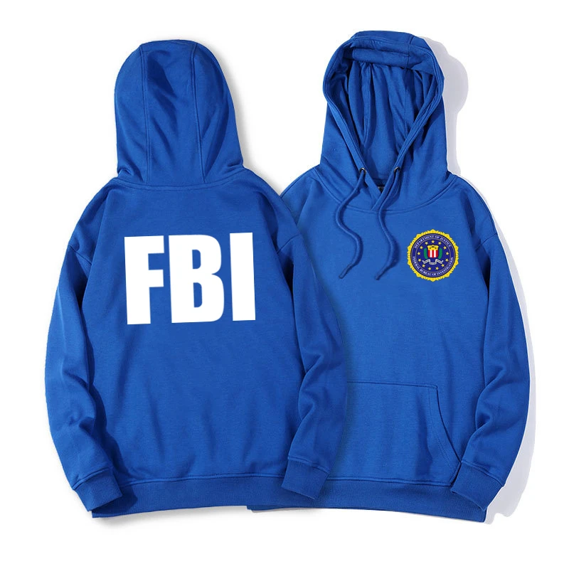 FBI Police Толстовка для мужчин Забавный принт Толстовка Женская флисовая Толстовка пуловер Хлопок С Капюшоном Зимняя теплая одежда косплей