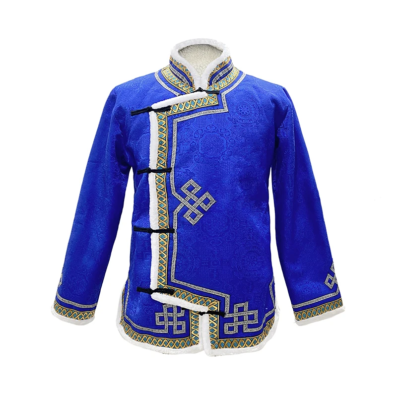 Зимняя мужская куртка с длинным рукавом традиционный китайский костюм Тан