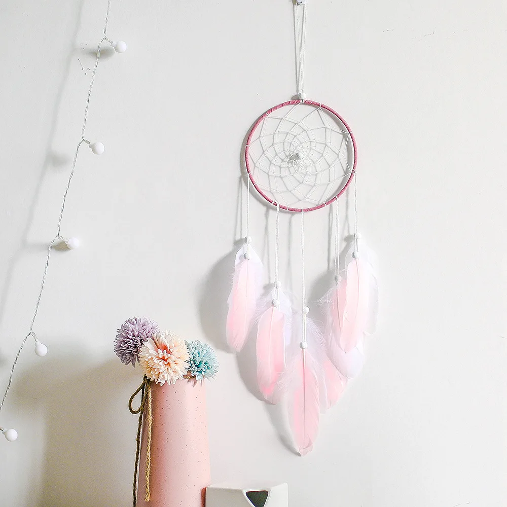 

2PC Girl Room Decoration Ins Wind Decoration Korean Creative Hand-woven Dream Catcher Wall Hanging Birthday Gift