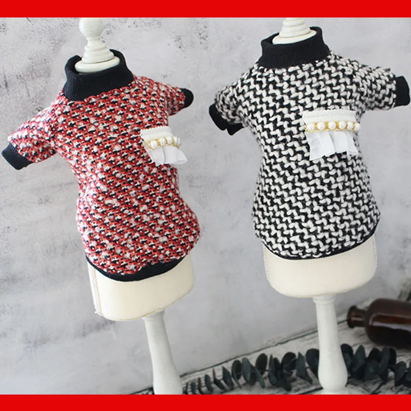 Зимняя одежда для домашних собак теплая куртка шерстяная ткань верхняя щенка