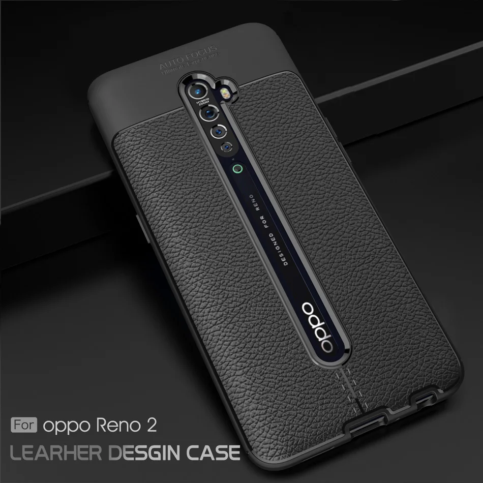 Роскошный мягкий чехол из искусственной кожи для OPPO Reno 2Z 2F 360 противоударный с