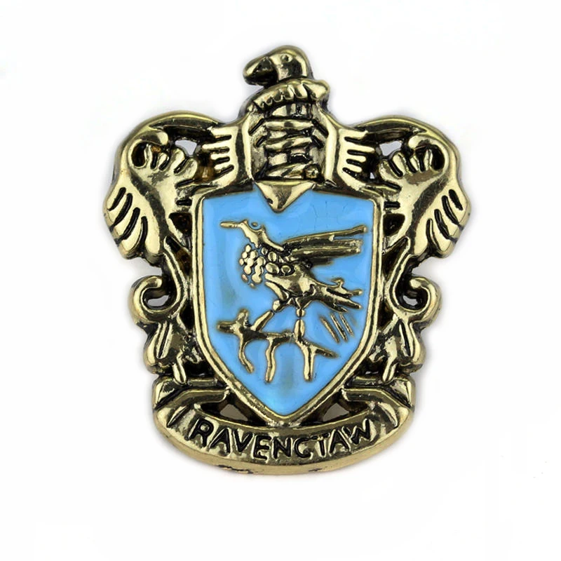 D018 Горячая hp фильм Знак школы Хогвартс на булавке брошь с милой эмалевые броши, булавки дары святить 9/3/4 книги Косплэй подарок - Окраска металла: D018