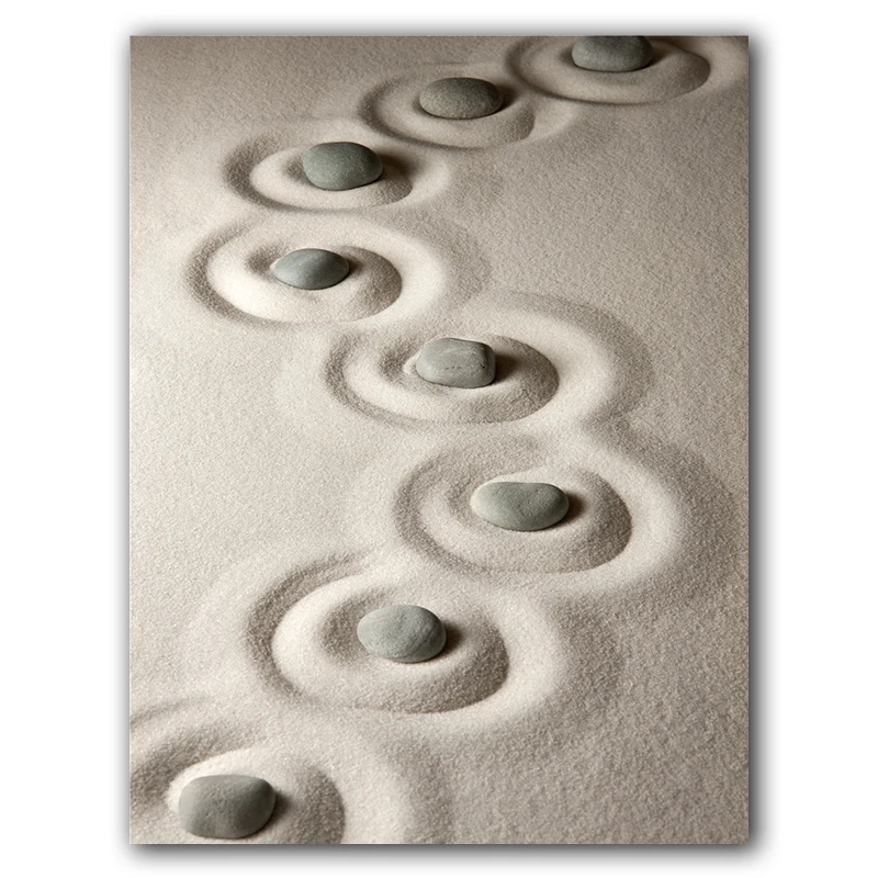 Настенная картина Yoka с круглым узором из дзен-камня художественный буддийский