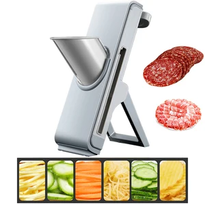mandolin manual cutter potato slicer carrot grater gadgets steel blade meat slicer kitchen accessories food cutter tool free global shipping