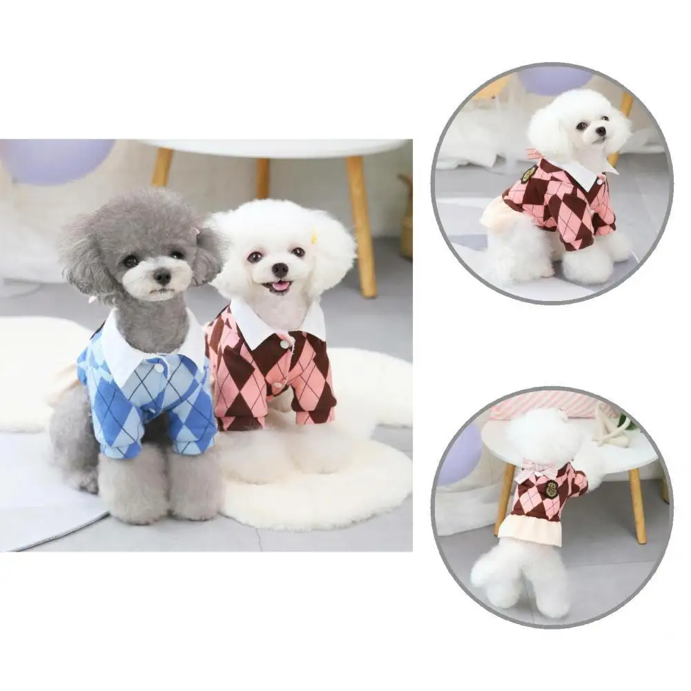 

Casual Stylish Small Dog Winter Warm Clothes Pet Clothing Dog Winter Clothing Bow-knot Design for Christmas