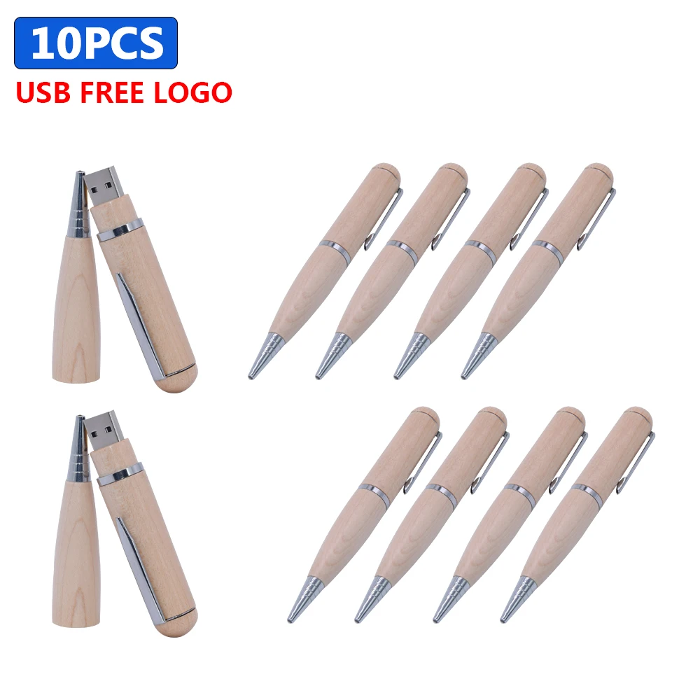

10pcs/lot walnut Wood USB 2.0 Flash Drive Pendrives 8GB 16GB 32GB memoria flash pendrive 64GB 128GB Wooden Memory flash u Disk