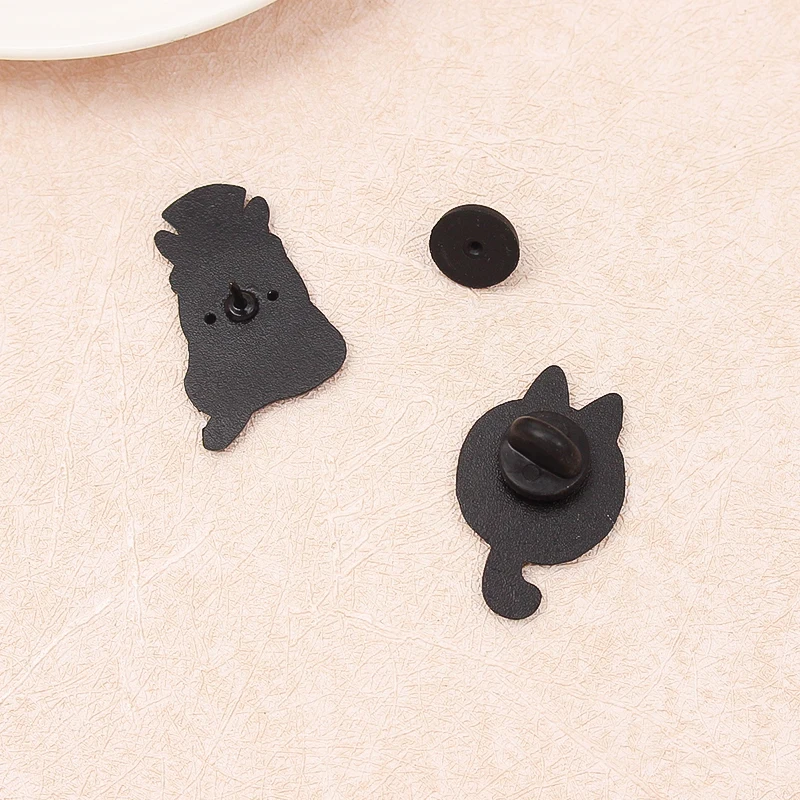 Эмалированная булавка в виде кота пончика броши Милого Животного В Стиле хиппота