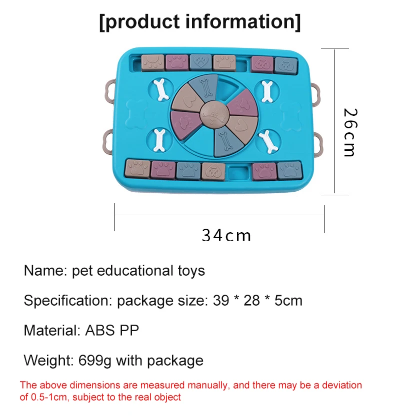 Educational Dog Feeder Toys Leaking Food Box Pet Dispenser Training Interactive Small Large Cat Puppy Supplies |