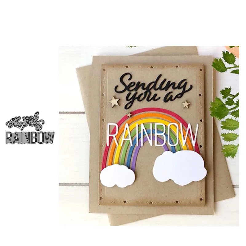 JC отправку вам Радуга металлический Трафаретный вырубной штамп для трафарет