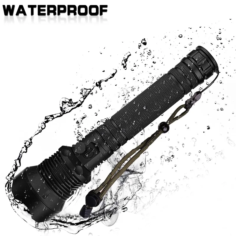 ZK20 Dropshipping XHP50/HP70 LED Flashlight High Lumens Aluminum Alloy Adjustable Focus USB Rechargeable Power and held Light | Лампы и