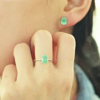 mh created paraiba tourmaline gemstone small set ring and earring 925 sterling silver for women fine jewelry engagement gift