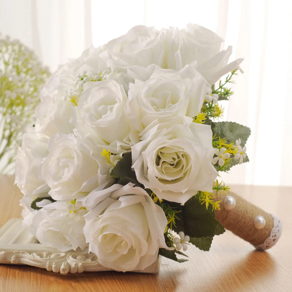 

Wedding Bride Wedding Bouquet Decor Artificial Flower Floral 28 x 26cm