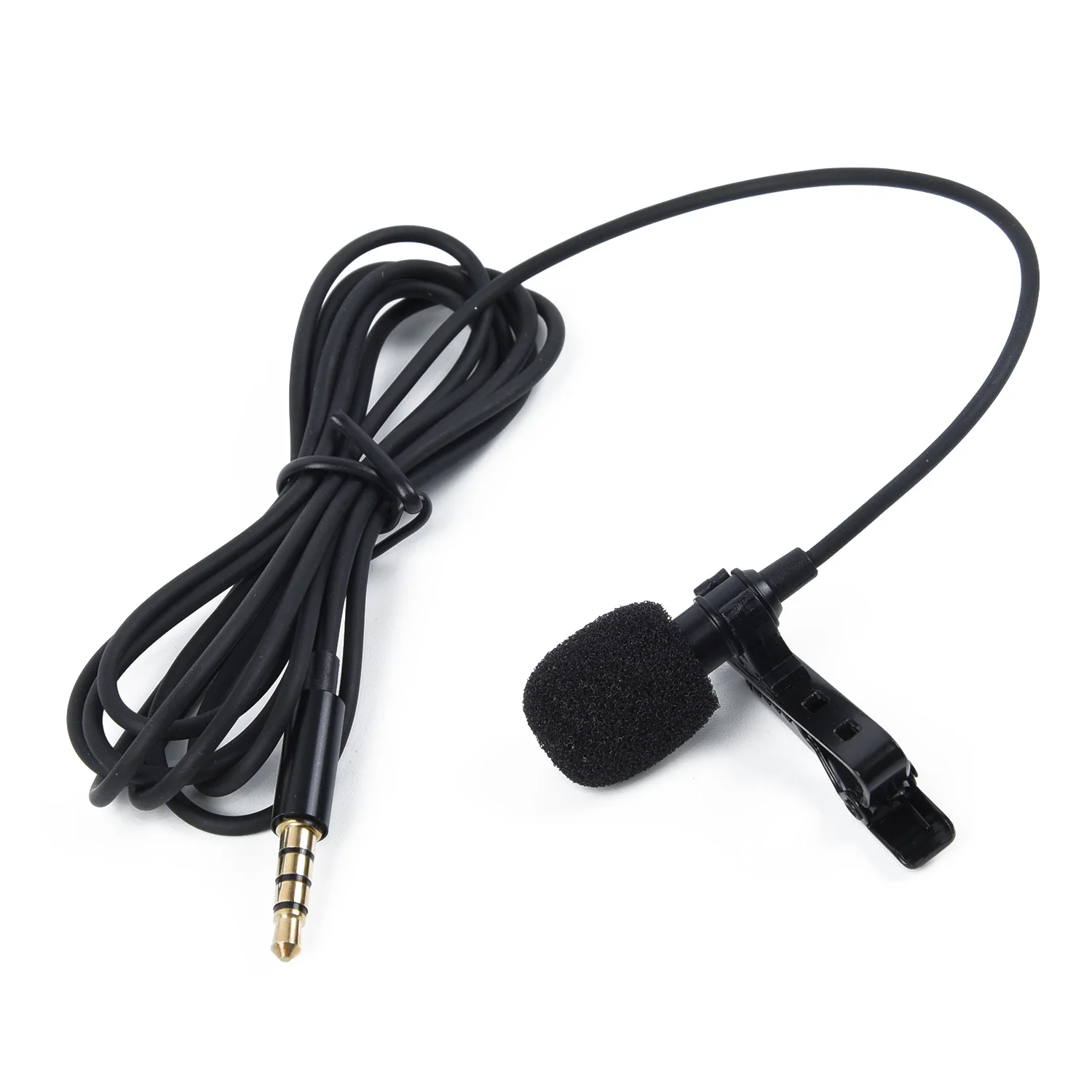 

1.5m Clip-On Lapel Mini Lavalier Mic Microphone 3.5mm For Mobile Phone PC Recording 20-16KHz Frequency Range Instrument Parts