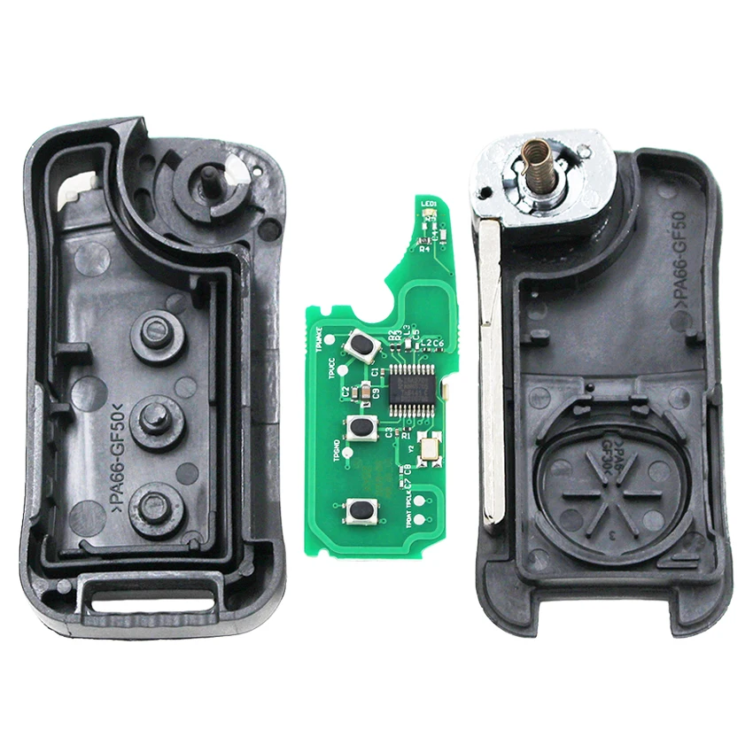 Дистанционный ключ-брелок от машины 2 кнопки 315 МГц или 433 с чипом ID46 для Porsche Cayenne