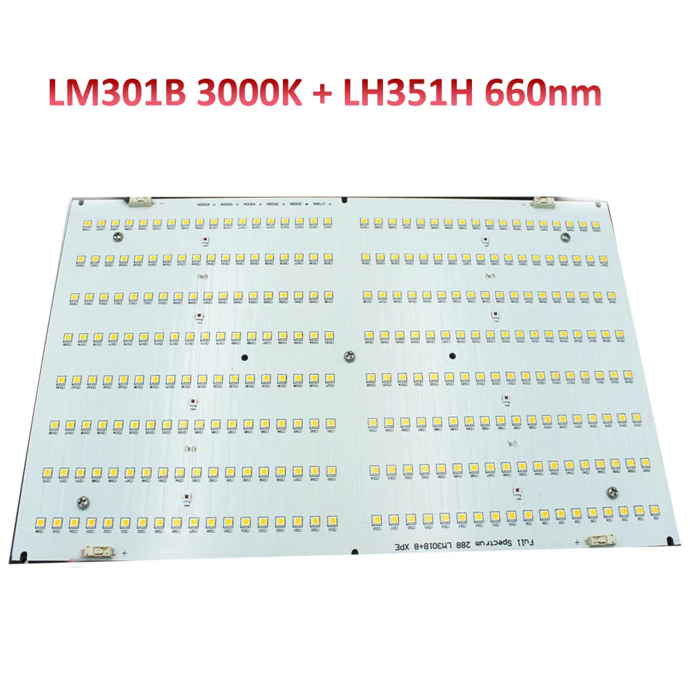 Новое поступление samsungs LM301B 3000 K/3500 K + LH351h 660nm QB288 120w Квантовая плата DIY части led 288 шт