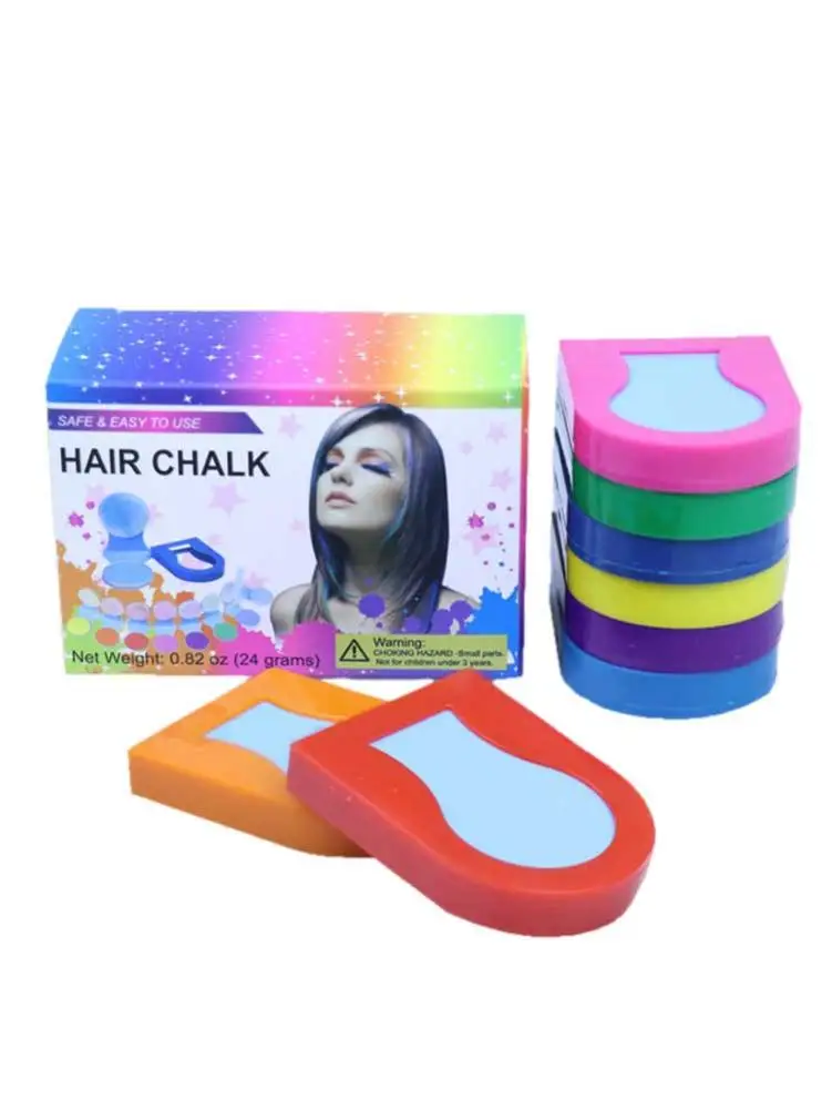 

8color Washable And Dyeable Hair Powder Temporary Beauty Dye Tool Washable DIY Coloring Cream Chalk Set For Adult Festival Party
