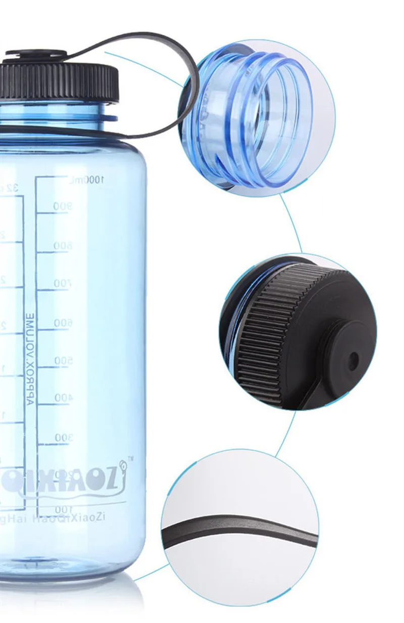 Пластиковая бутылочка с широким горлом для воды большая емкость BPA свободная