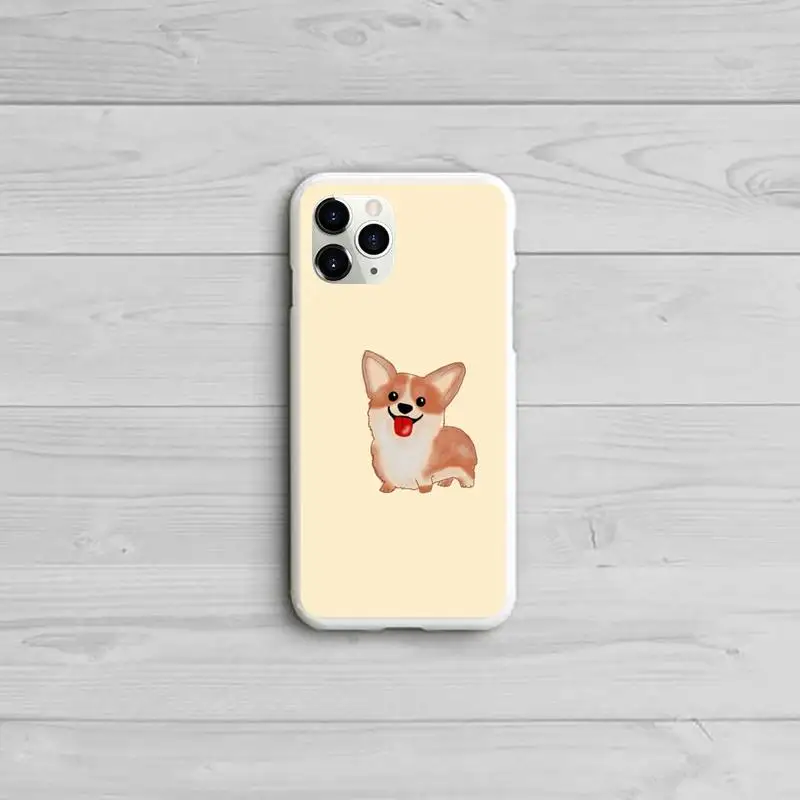 

welsh corgi pembroke Phone Case Candy Color White for iPhone 11 pro XS MAX 8 7 6 6S Plus X 5S SE 2020 XR