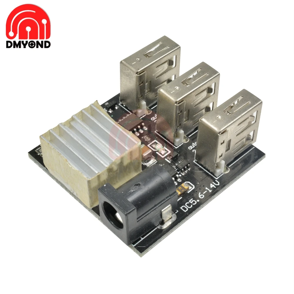 DC-DC 9 В/12 В до 5 В 8A Шаг вниз зарядное устройство банка доска для Arduino 3 USB мини зарядный модуль понижающий преобразователь
